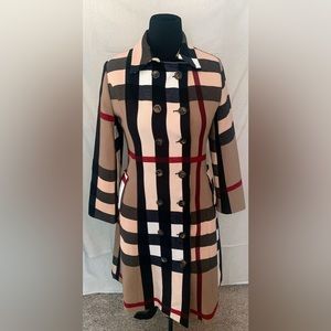 Double breasted plaid  coat